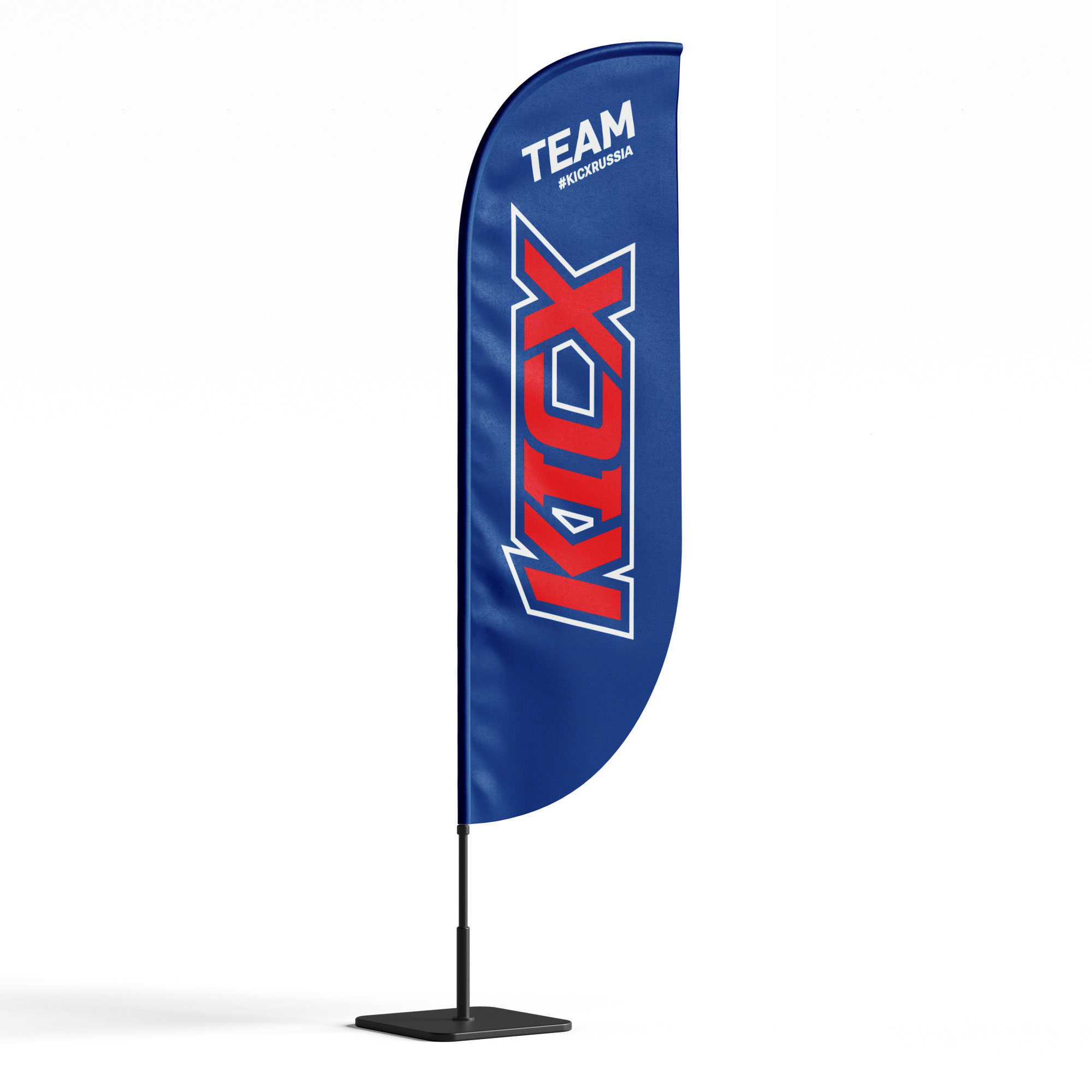 Флаг KICX Team синий для флагштока Парус 3,7 метра