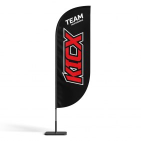 Флаг KICX Team чёрный для флагштока Парус 3,7 метра
