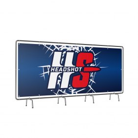 Баннер HEADSHOT синий 2 × 1 м