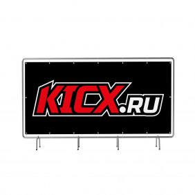 Баннер KICX чёрный 2 × 1 м