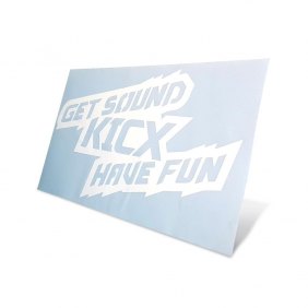 Наклейка белая Kicx Get Sound