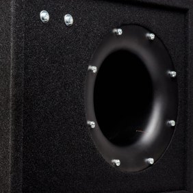 Короб для сабвуфера 12" ФИ 70 литров. B12-1.F18-1.C-BK.V.T-BK