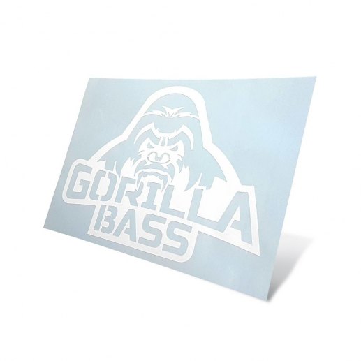 Наклейка белая Gorilla Bass